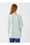 Crew Neck Printed Short Sleeve Oversize Women's Tunic - 5
