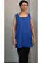 Civit blue thick strappy combed cotton T-shirt - 6
