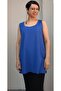 Civit blue thick strappy combed cotton T-shirt - 8