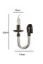 Gina Decorative Pipe Glass Black Wall Sconce Modern Indoor (Rustic Led Bulb Included!!!) - 2