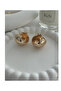 Gold Chubby Basket Earrings - 2