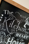 The Kitchen Is the Heart of the Home, Kitchen Is the Heart of the Home Wooden Framed Painting - 2