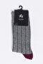 Men's Grey-Black Patterned Socks
