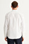 Men's White-Khaki Cotton Oxford Breathable Slim Fit Italian Collar Printed Shirt - 6