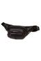 Leather Headphone Outlet Waterproof Crossbody Shoulder and Waist Bag - Black - 4