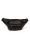 Leather Headphone Outlet Waterproof Crossbody Shoulder and Waist Bag - Black - 6