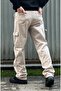 Men's Comfortable Fit Cargo Pocket Baggy Pants Khaki - 5