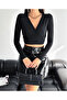 Women's Waist Tie Double Breasted Collar Camisole Crop