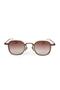 Women's Sunglasses Square Square Cream Frame Brown Glass - 3