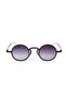 Women's Sunglasses Round Transparent Frame Black Glass - 5