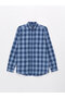 Regular Fit Long Sleeve Plaid Men's Shirt - 6