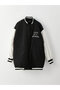 College Collar Printed Long Sleeve Women's Coat - 6