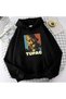 Hip-Hop Tupac Shakur Printed Oversize Unisex Black Color Hooded Sweatshirt Le Savu - 2