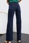 High Waist Loose Leg Navy Blue Women's Jeans - 3