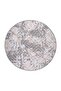 Tile Gray 3 Round Fringeless Washable Non-Slip Carpet Bathroom Rug 200X200 - 2