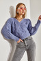 Women's Lilac Knitted Tie-Up Knitwear Cardigan Stk162 - 2