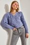 Women's Lilac Knitted Tie-Up Knitwear Cardigan Stk162 - 7