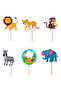Cupcake Toothpicks Cute Animals Themed 10 Pieces - 2