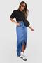 Women's Black Cotton Oversize Crew Neck T-shirt - 3