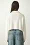 Women's Ecru Zipper Collar Knitwear Sweater PF00055 - 6