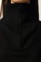 Women's Black Zipper Collar Knitwear Sweater PF00055 - 4