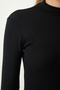 Women's Black Turtleneck Corded Knitted Blouse GT00054 - 3
