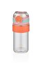 TKK 400ml Comfortable Drinking Silicone Body Glass Flask with Lockable Lid