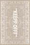 Mira''Keep Off'' Written Beige Color Classic Modern Carpet 882