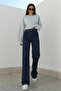 Morcelo 90's Snow Wash Blue Lycra Super High Waist Loose Jeans Palazzo Trousers