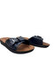 Women's Navy Blue Buckle Ultra Light Walking Slippers - 2