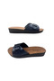 Women's Navy Blue Buckle Ultra Light Walking Slippers