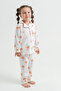 Girl Child| Printed| Long Arm| Buttoned| Pajama Set