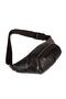 Leather Headphone Outlet Waterproof Crossbody Shoulder and Waist Bag - Black - 3