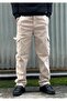 Men's Comfortable Fit Cargo Pocket Baggy Pants Khaki - 4