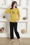 Striped Girl's Combed Cotton Pajama Set 20426 - 2