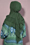Chiffon Souffle Khimar Medium Size Hijab Emerald Green - Emerald - 3