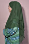 Chiffon Souffle Khimar Medium Size Hijab Emerald Green - Emerald - 2