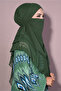 Chiffon Souffle Khimar Medium Size Hijab Emerald Green - Emerald