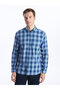 Regular Fit Long Sleeve Plaid Men's Shirt - 2