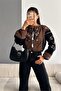 Women's Brown Tassel Embroidered Vintage Blouse - 6