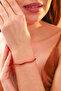 Red Zircon Stone Wavy Design Steel Bracelet - 3