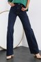 High Waist Loose Leg Navy Blue Women's Jeans