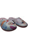 Girl's Pink-Blue Princess Figured Indoor Slippers - 4