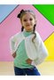 Girl's Knitwear 3-Piece Openwork Bolero Bone - 6