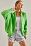 Women's Aqua Green Soft Knitwear Cardigan Stk232 - 4