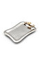 Silver Plated Copper Tray with Flower Motif 23^17