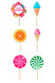 Cupcake Toothpick Candy and Ice Cream Themed 10 Pieces - 2