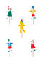 Cupcake Toothpick Children Holding Hands Themed 10 Pieces - 2