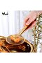 Gold Steel Screen Boiling and Frying Tongs Colander 29 Cm