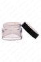 50ml transparent color cream jar glass cream box black color with protection lid 50cc glass jar 3pcs - 7